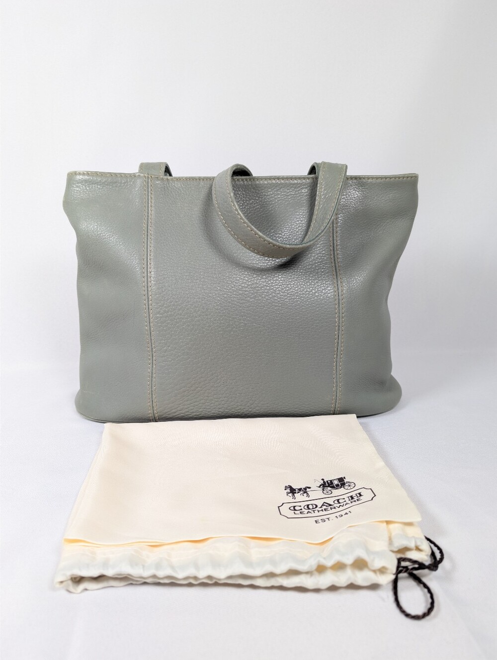 Coach Vintage Madison Small Phoebe 4915 Sage Green Pebbled Leather Tote Bag